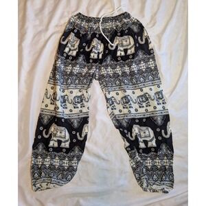 Girls Elastic Elephant Pants No Size Tag See Description For Measurements
